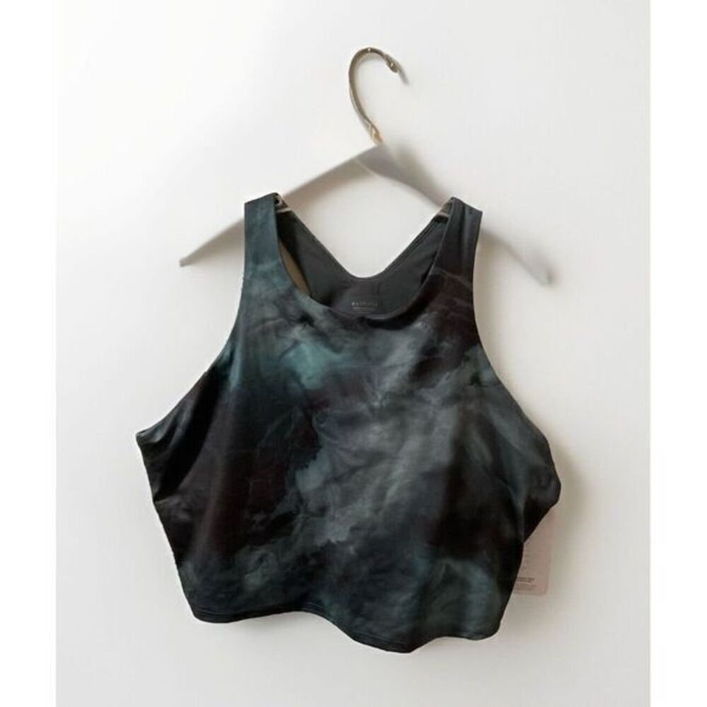 ATHLETA Conscious‎ Crop Top NWT Size 3X D-DD Tie Dye Green Black Light Impact